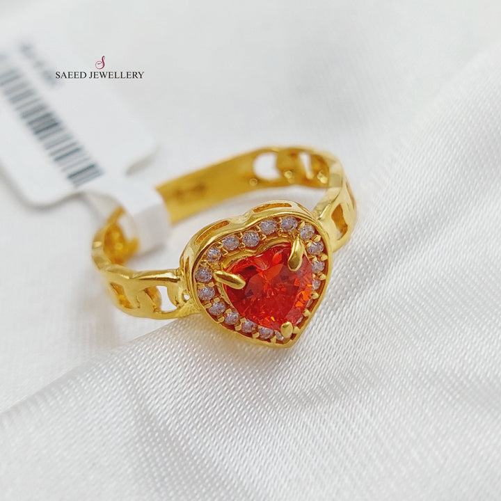 21K Gold Heart Ring by Saeed Jewelry - Image 4