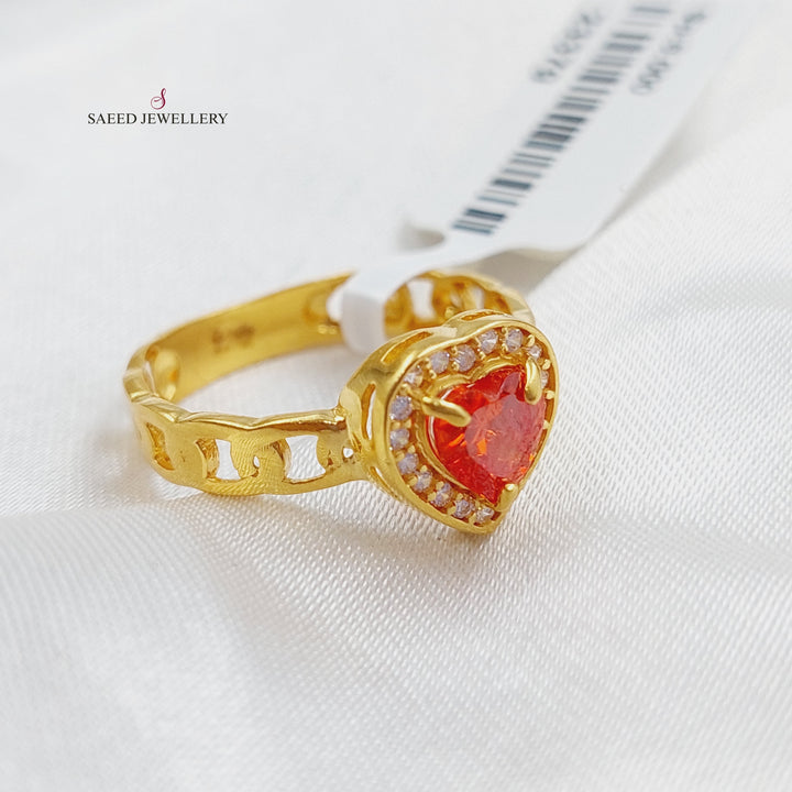 21K Gold Heart Ring by Saeed Jewelry - Image 1