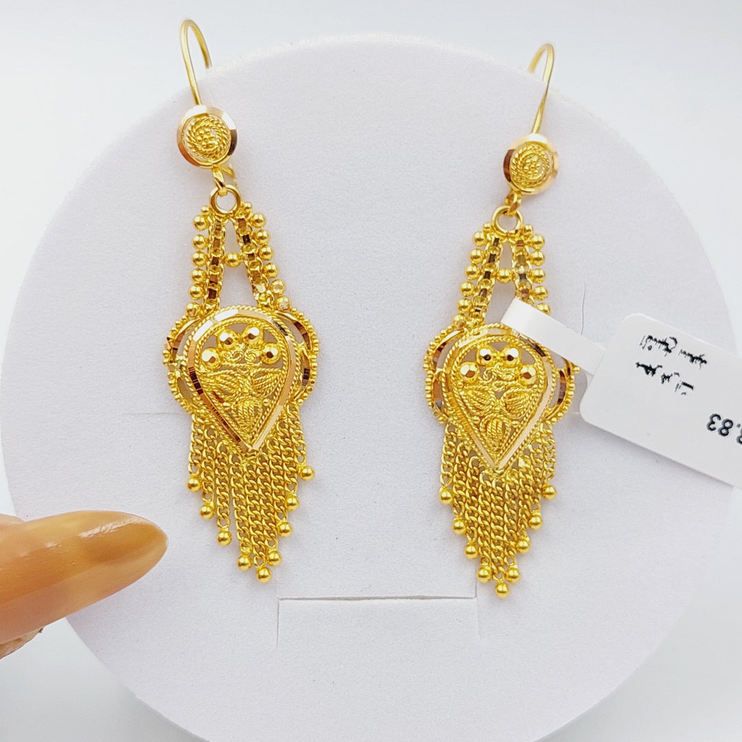 21K Gold Hindi Earrings by Saeed Jewelry - Image 1