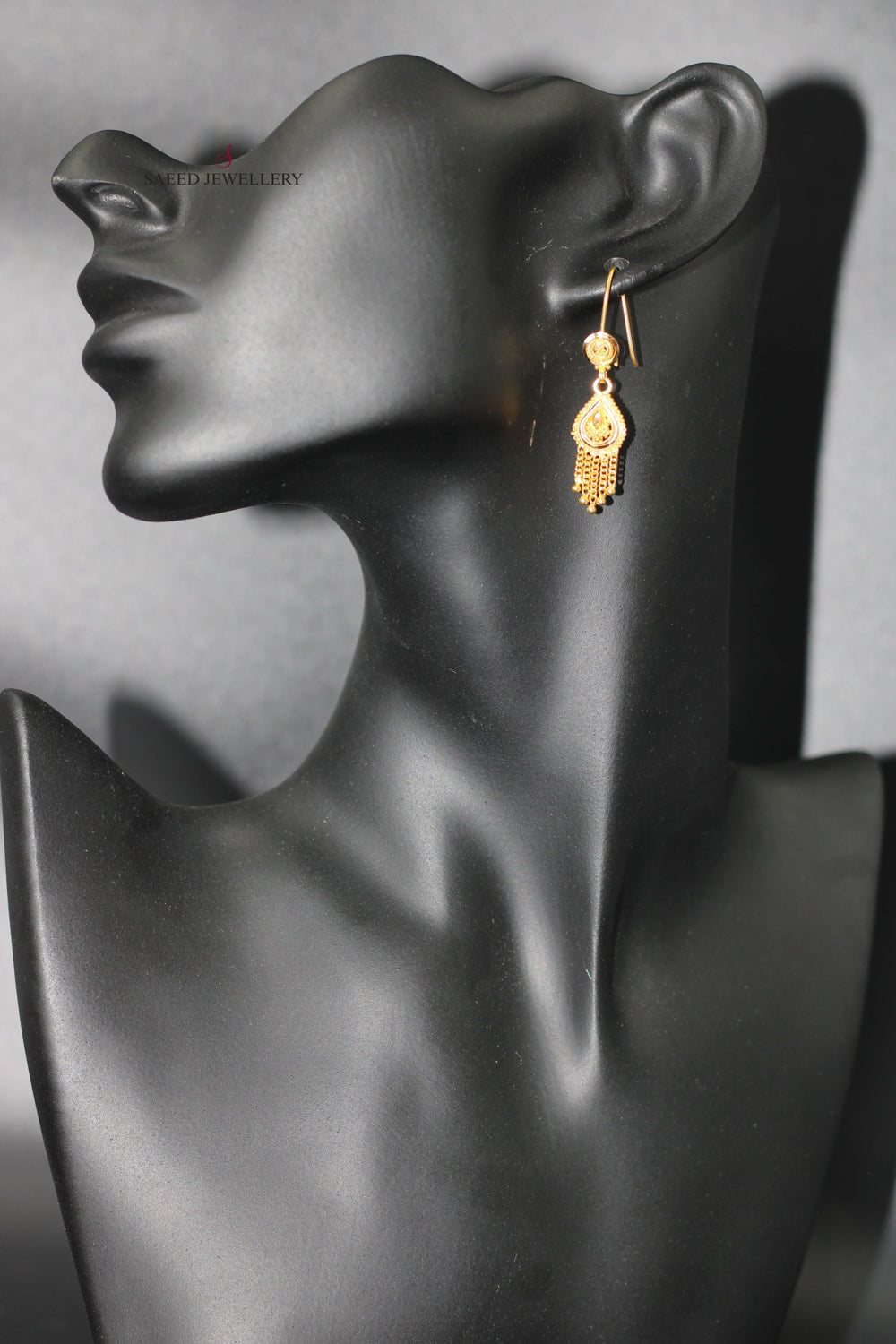 21K Gold Hindi Earrings by Saeed Jewelry - Image 2