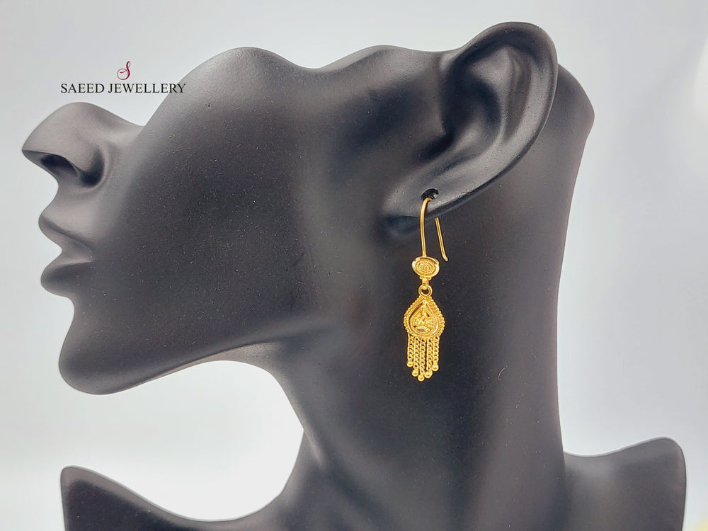 21K Gold Hindi Earrings by Saeed Jewelry - Image 2