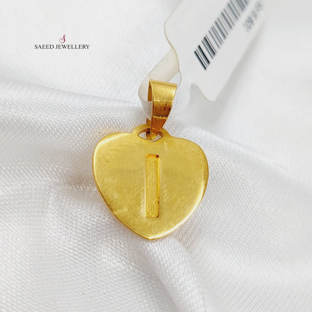 21K Gold I Pendant by Saeed Jewelry - Image 2