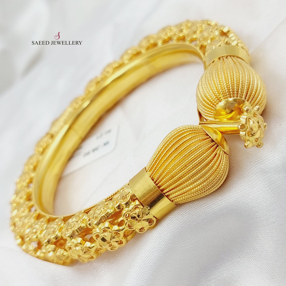 21K Gold Indian Bangle Bracelet by Saeed Jewelry - Image 2