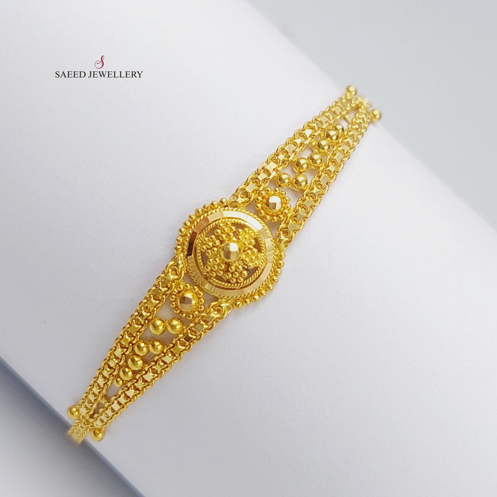 21K Gold Indian Bracelet by Saeed Jewelry - Image 1