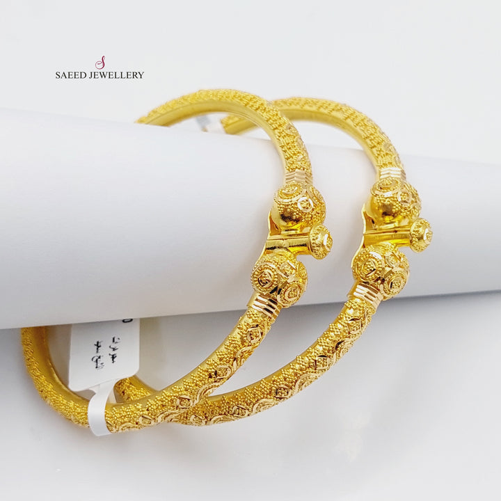 21K Gold Indian Bracelet by Saeed Jewelry - Image 3