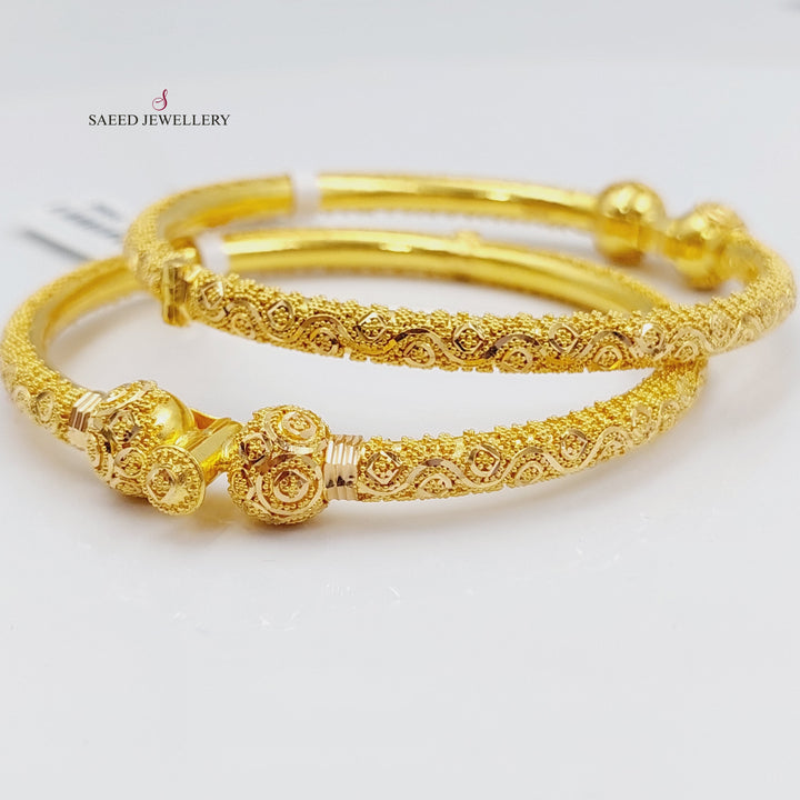 21K Gold Indian Bracelet by Saeed Jewelry - Image 4