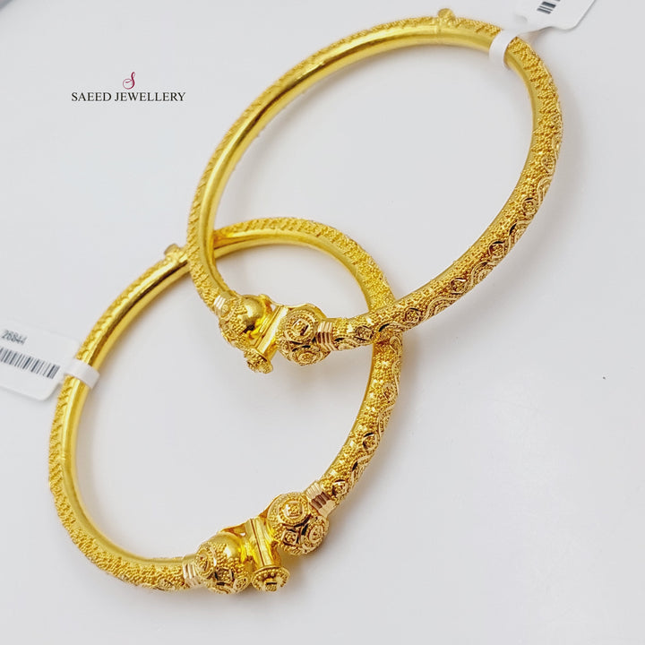 21K Gold Indian Bracelet by Saeed Jewelry - Image 5