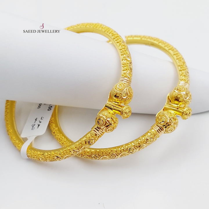 21K Gold Indian Bracelet by Saeed Jewelry - Image 1