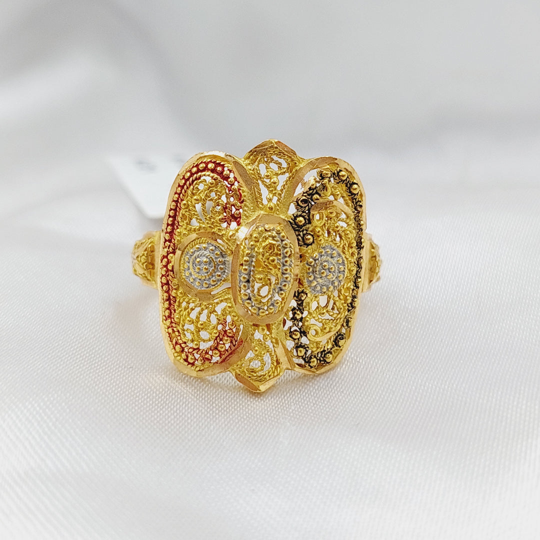 21K Gold Indian Ring by Saeed Jewelry - Image 1