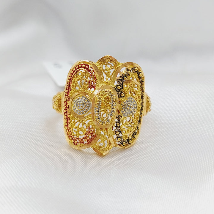 21K Gold Indian Ring by Saeed Jewelry - Image 1