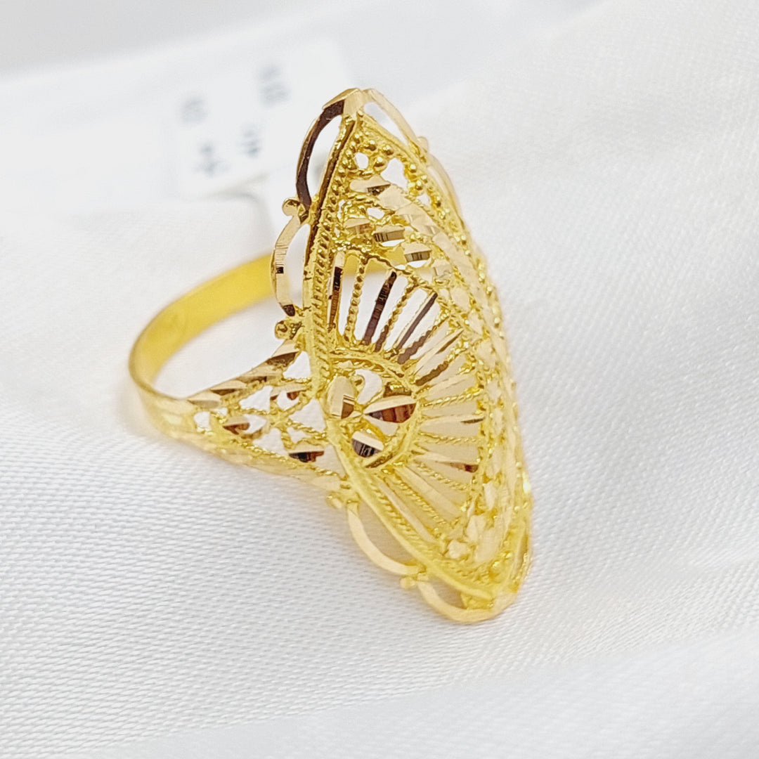 21K Gold Indian Ring by Saeed Jewelry - Image 3