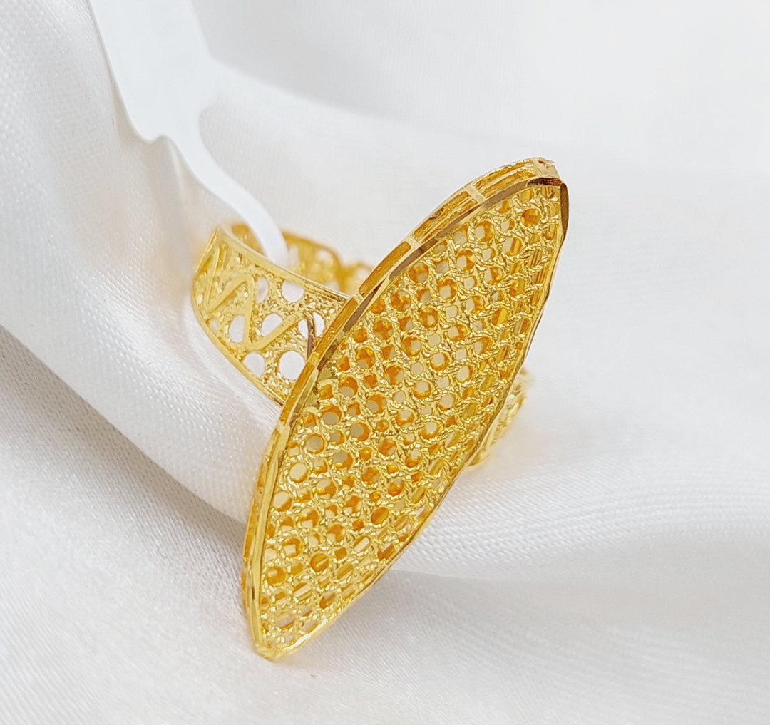 21K Gold Indian Ring by Saeed Jewelry - Image 2