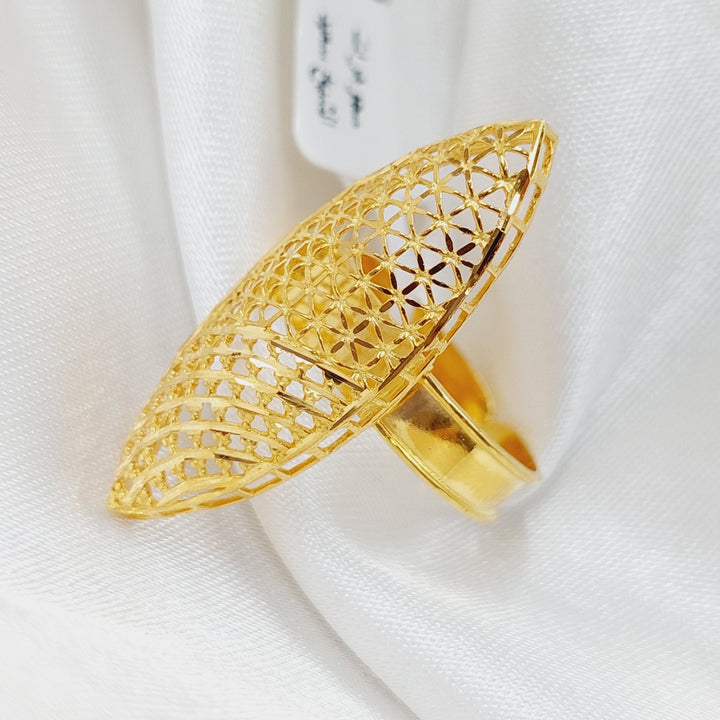 21K Gold Indian Ring by Saeed Jewelry - Image 3