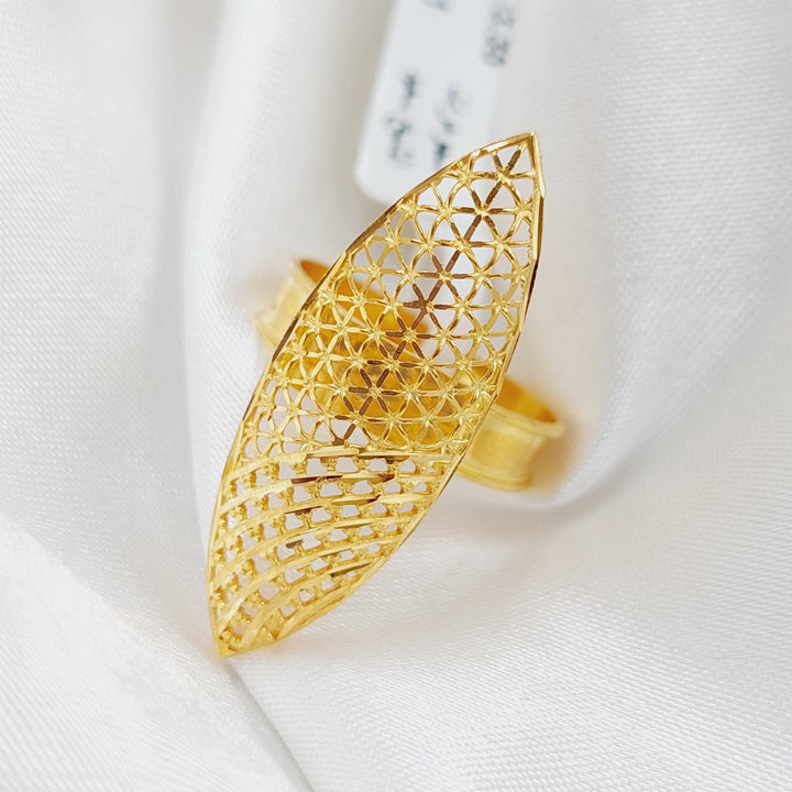 21K Gold Indian Ring by Saeed Jewelry - Image 5