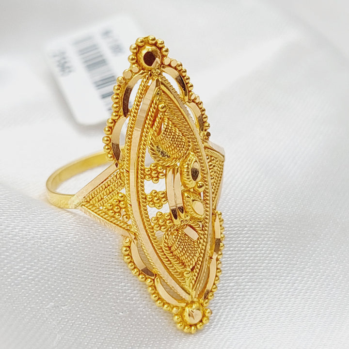 21K Gold Indian Ring by Saeed Jewelry - Image 5