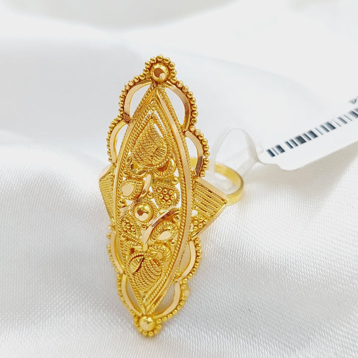 21K Gold Indian Ring by Saeed Jewelry - Image 1