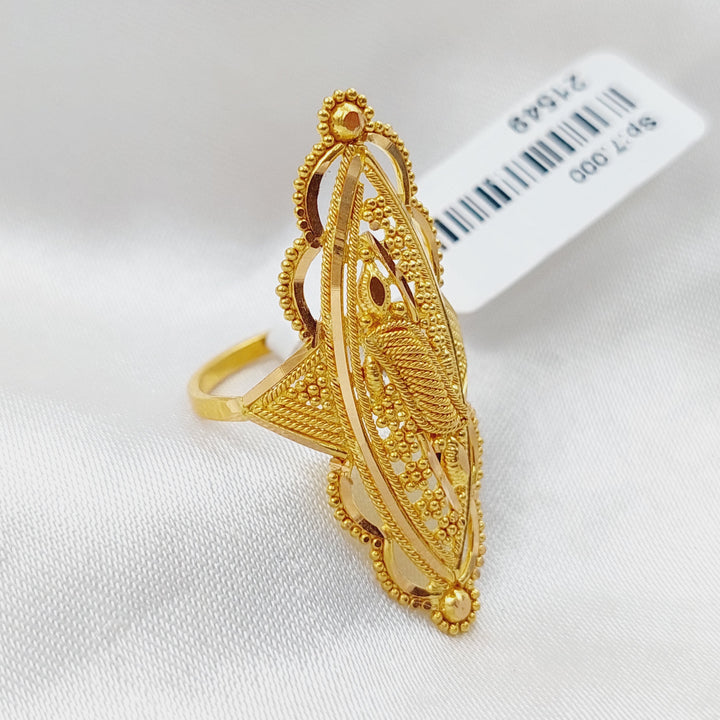 21K Gold Indian Ring by Saeed Jewelry - Image 1