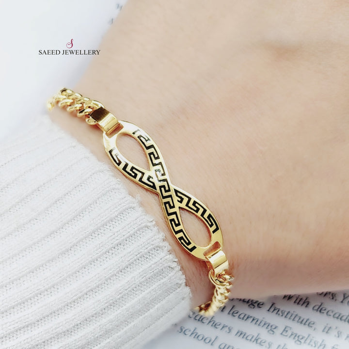 21K Gold Infinite Bracelet by Saeed Jewelry - Image 4