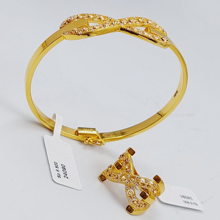 21K Gold Infinite Bracelet by Saeed Jewelry - Image 4