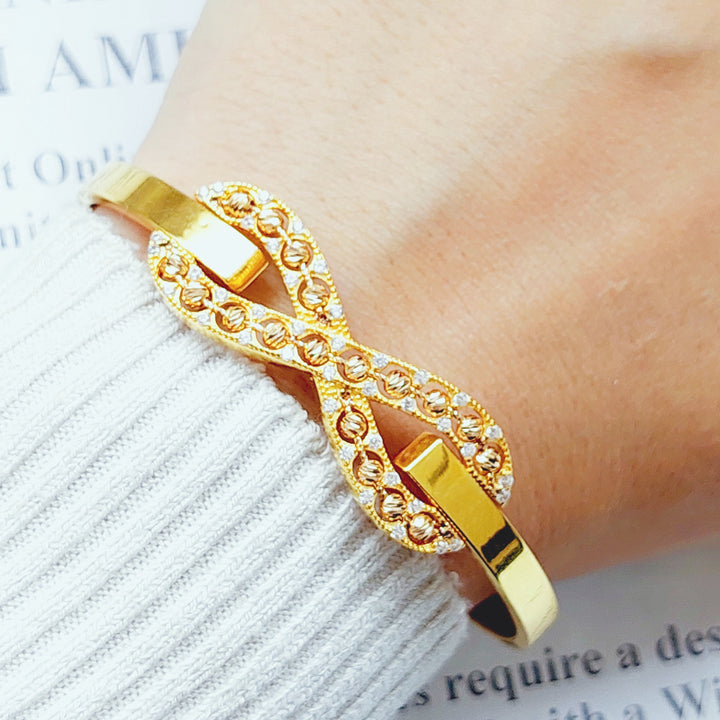 21K Gold Infinite Bracelet by Saeed Jewelry - Image 9