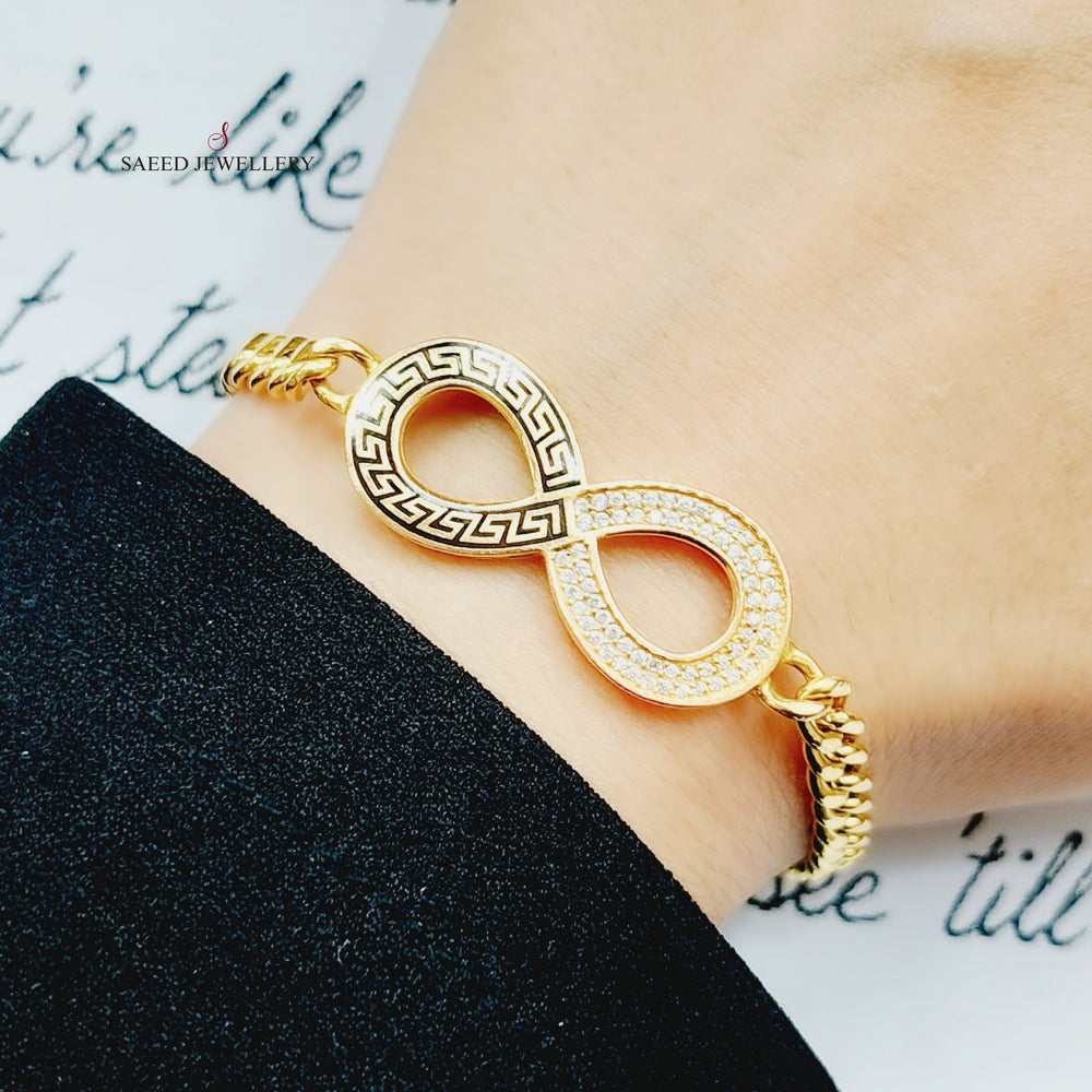 21K Gold Infinite Bracelet by Saeed Jewelry - Image 2