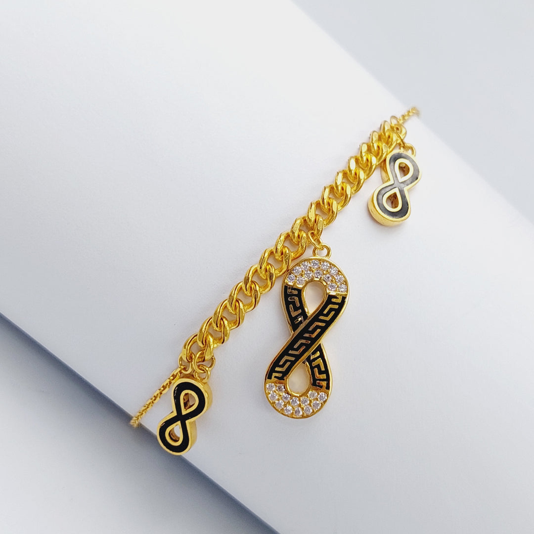 21K Gold Infinite Enamel Bracelet by Saeed Jewelry - Image 1