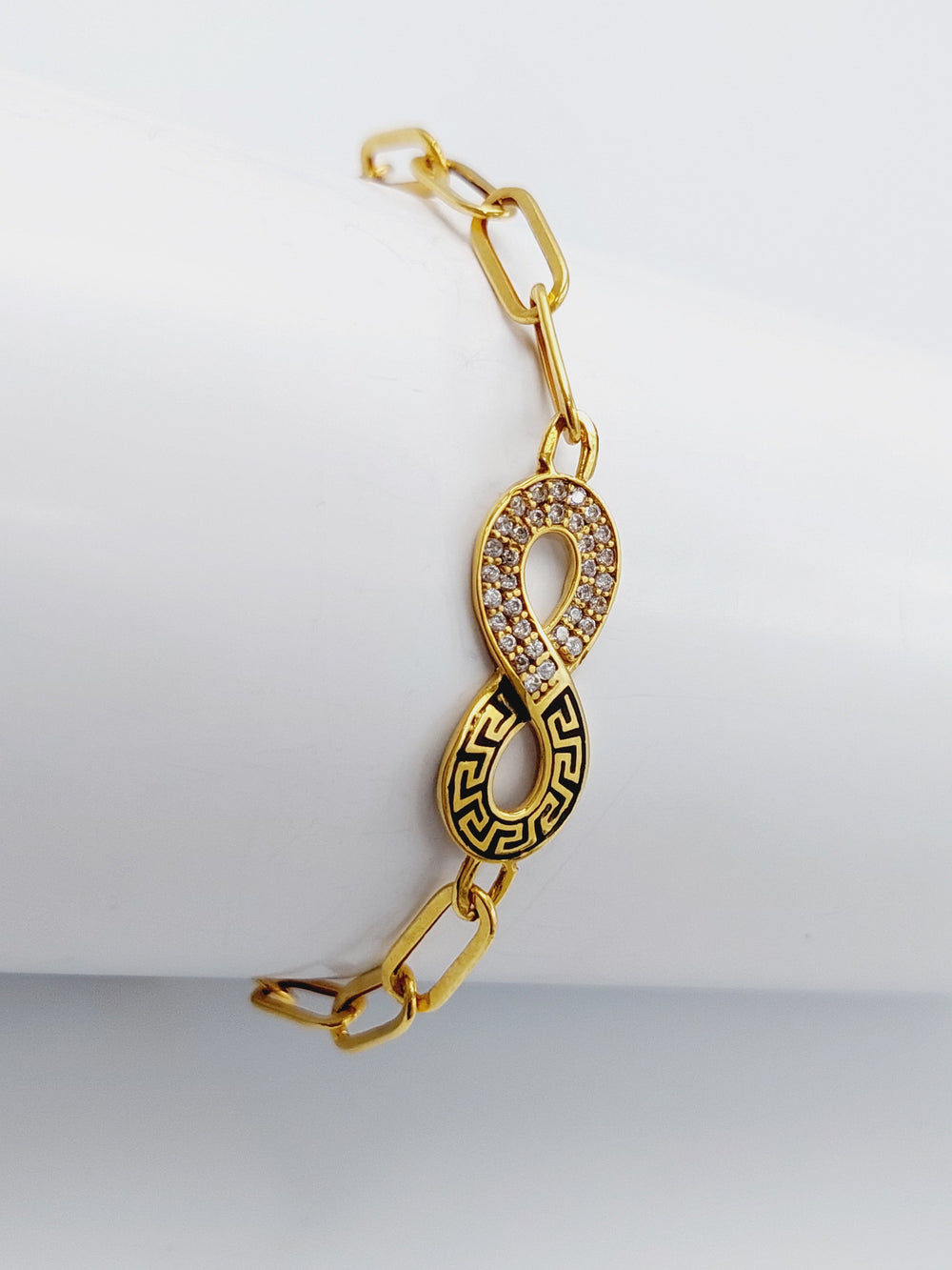 21K Gold Infinite Fancy Bracelet by Saeed Jewelry - Image 2