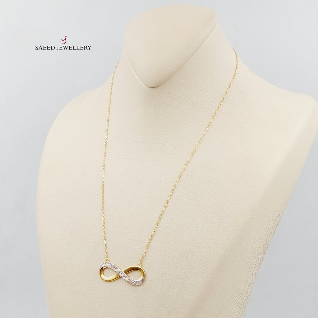 21K Gold Infinite Necklace by Saeed Jewelry - Image 3