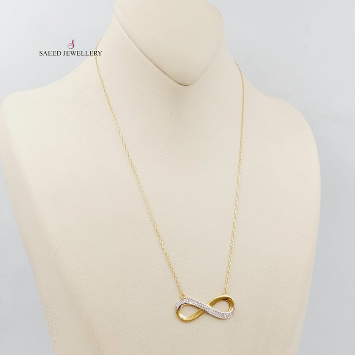 21K Gold Infinite Necklace by Saeed Jewelry - Image 4