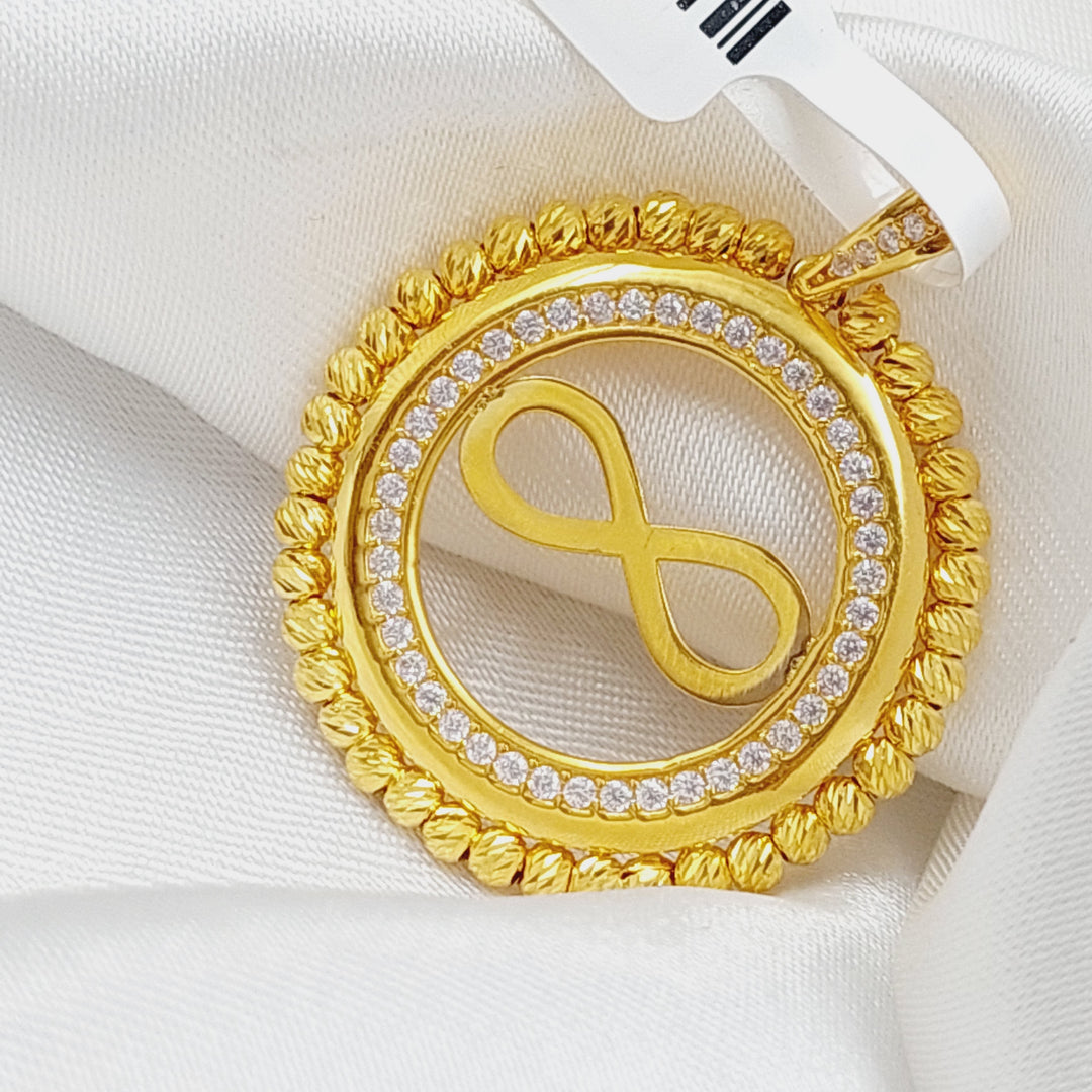 21K Gold Infinite Pendant by Saeed Jewelry - Image 3