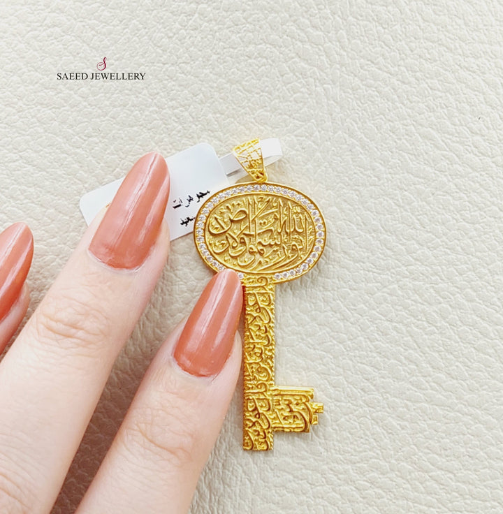 21K Gold Islamic key Pendant by Saeed Jewelry - Image 4