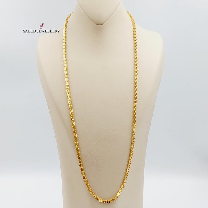 21K Gold Jarir Halabi Necklace 70 cm by Saeed Jewelry - Image 2