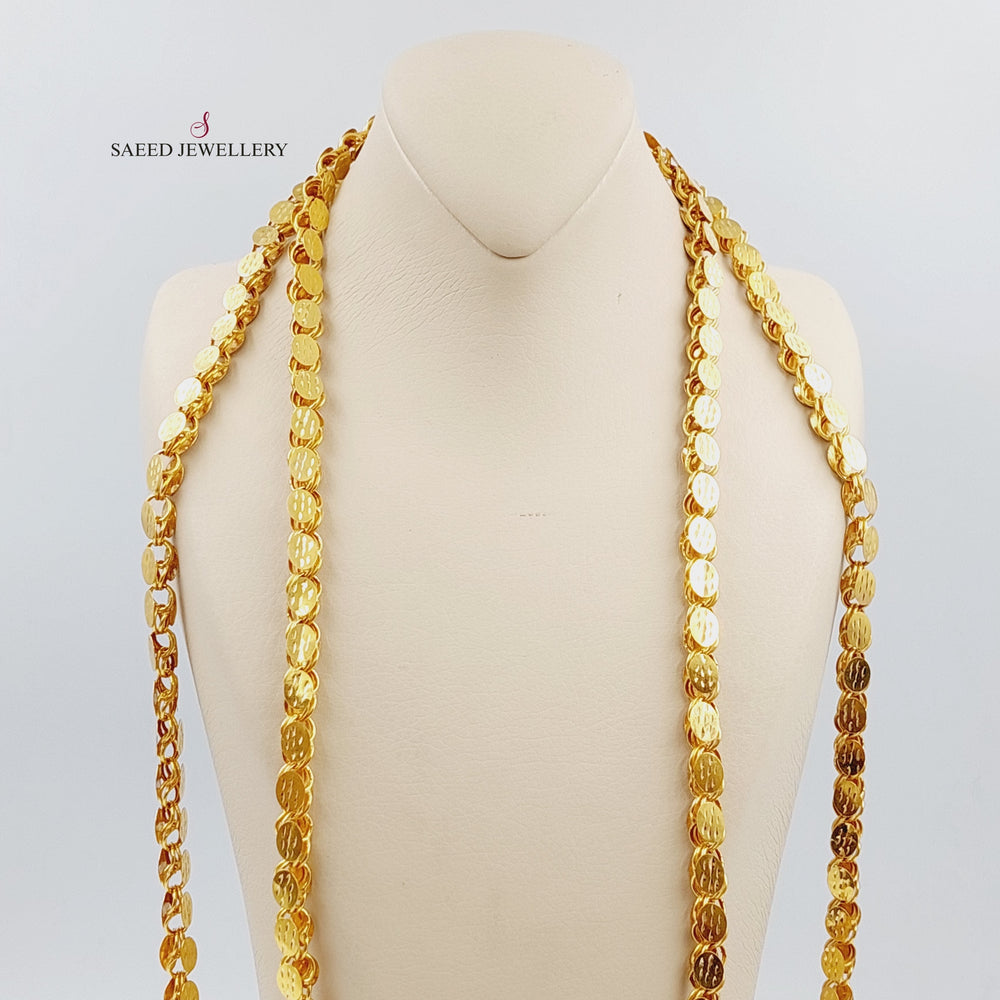 21K Gold Jarir Halabi Necklace two meters by Saeed Jewelry - Image 2