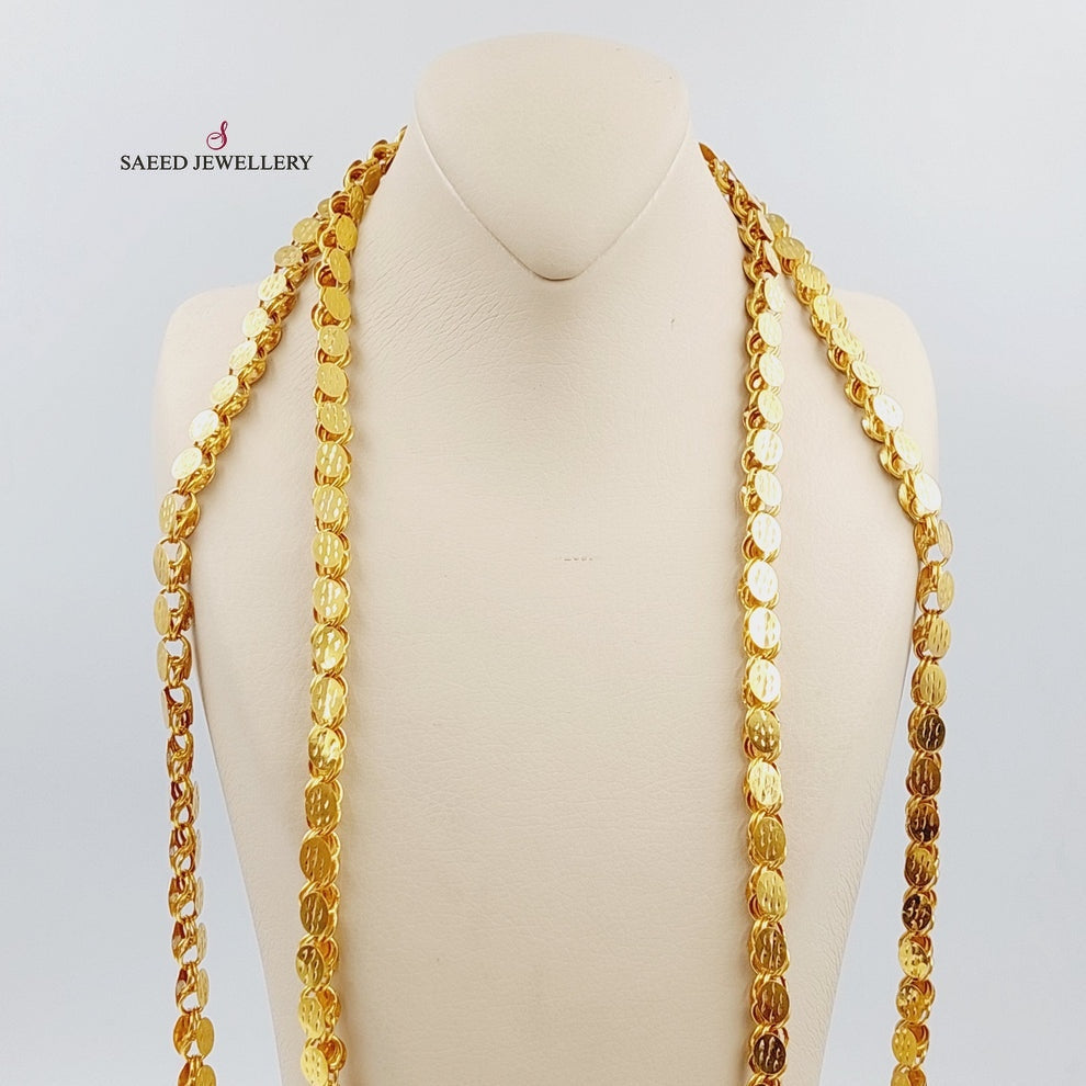 21K Gold Jarir Halabi two meters Necklace by Saeed Jewelry - Image 2