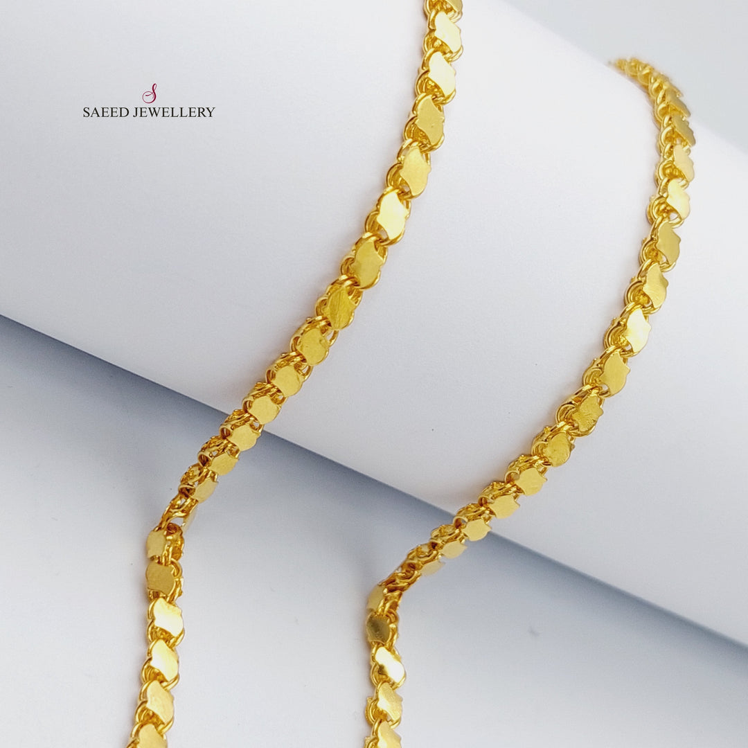 21K Gold Jarir Necklace 75 cm by Saeed Jewelry - Image 2