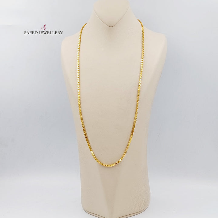 21K Gold Jarir Necklace 75 cm by Saeed Jewelry - Image 3