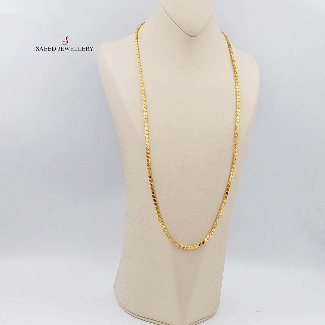 21K Gold Jarir Necklace 75 cm by Saeed Jewelry - Image 4