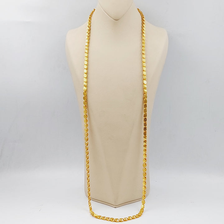 21K Jarir One Meter Necklace Made of 21K Yellow Gold by Saeed Jewelry-25820