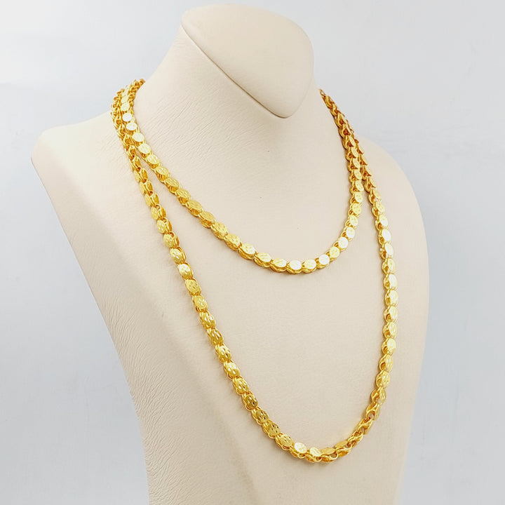 21K Jarir One Meter Necklace Made of 21K Yellow Gold by Saeed Jewelry-25820