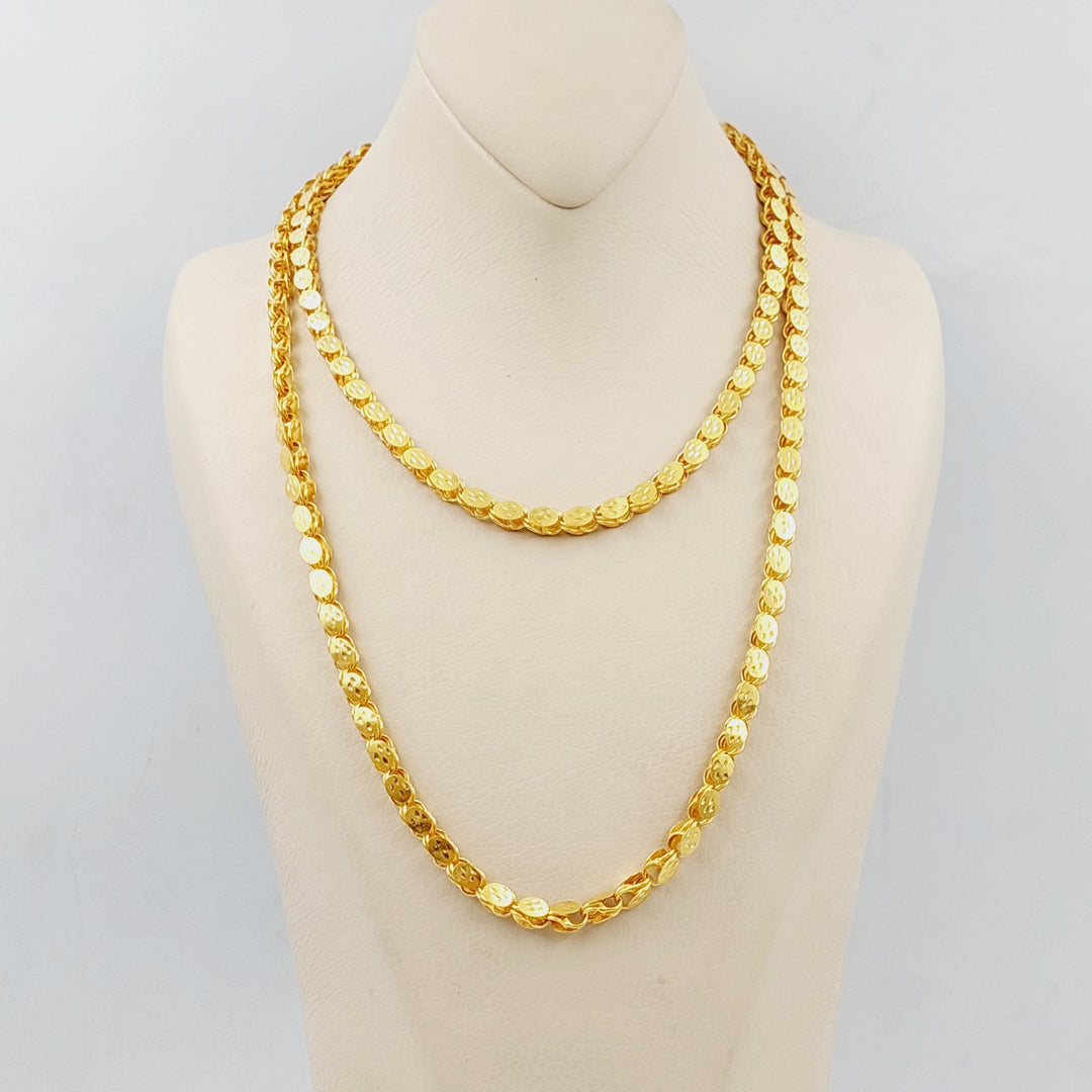 21K Jarir One Meter Necklace Made of 21K Yellow Gold by Saeed Jewelry-25820