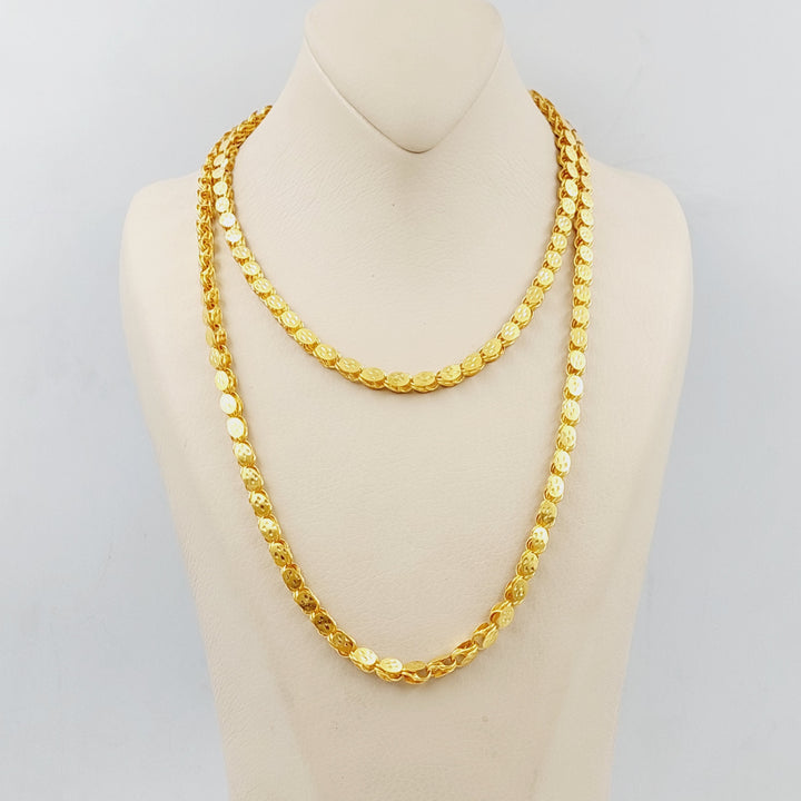 21K Jarir One Meter Necklace Made of 21K Yellow Gold by Saeed Jewelry-25820