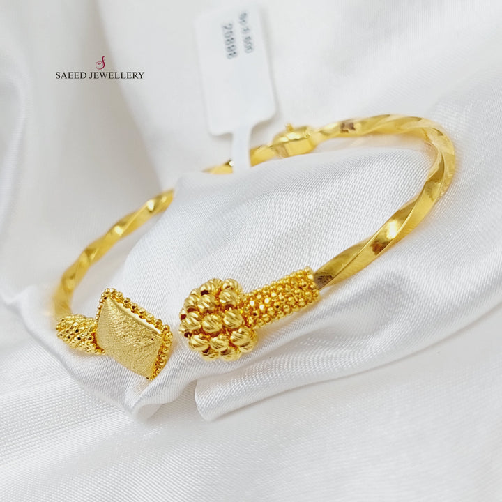 21K Gold Jessica Turkish Bracelet by Saeed Jewelry - Image 3