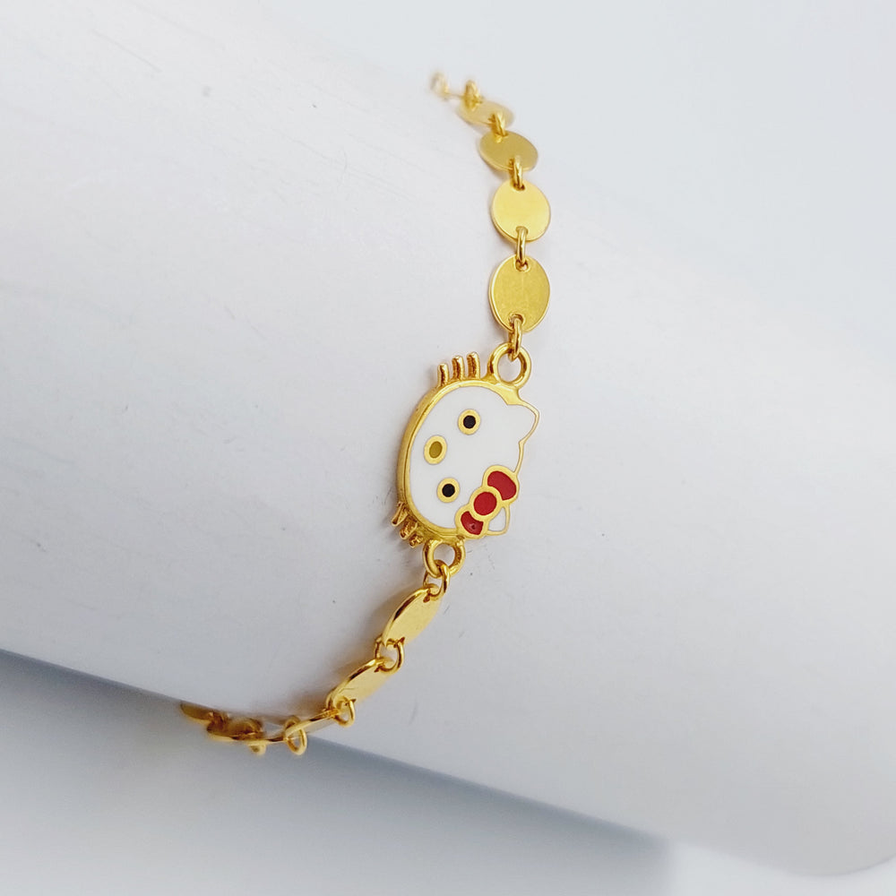 21K Gold Ketty Bracelet by Saeed Jewelry - Image 2