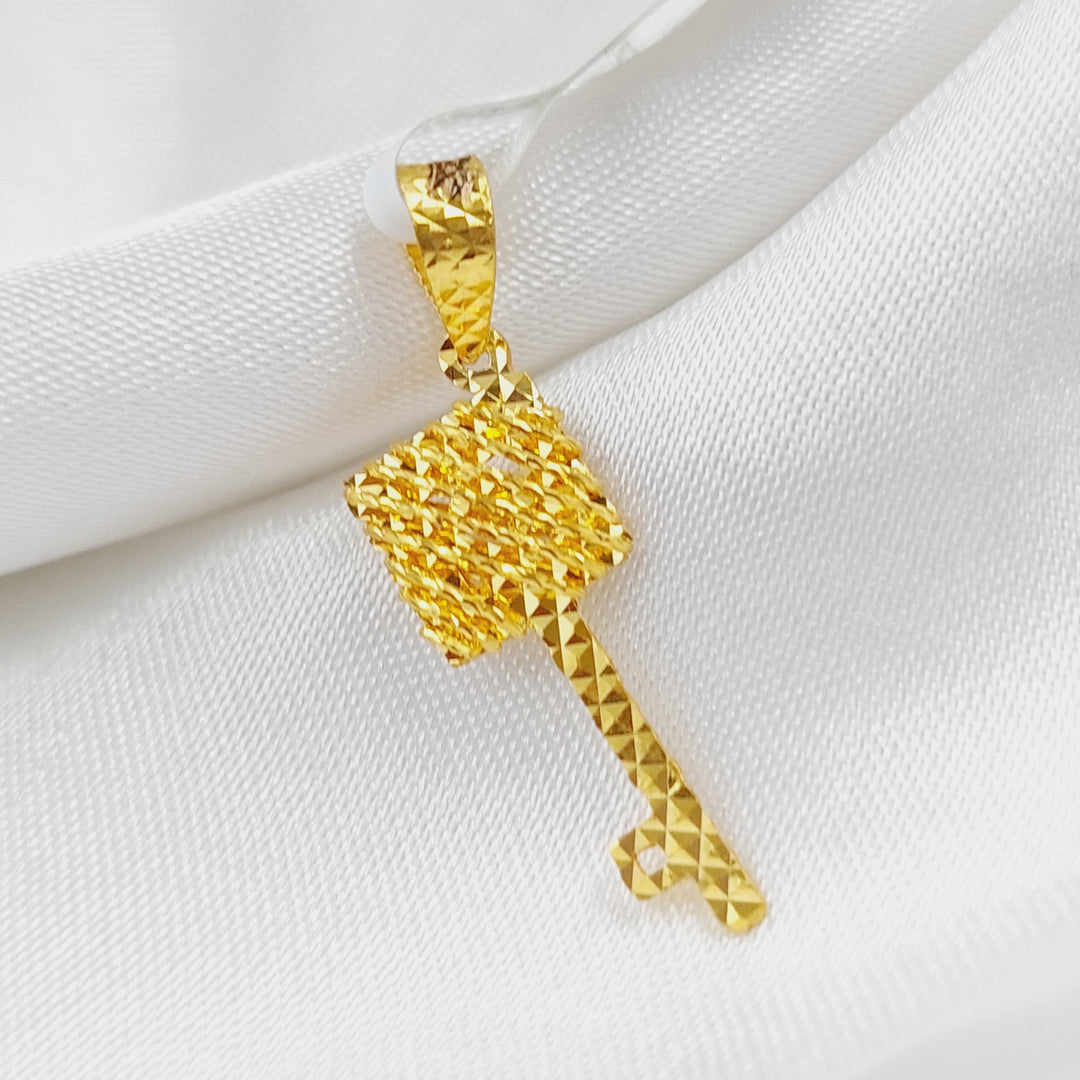 21K Gold Key Pendant by Saeed Jewelry - Image 1