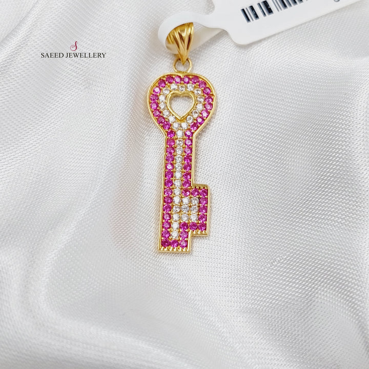 21K Gold Key Pendant by Saeed Jewelry - Image 2