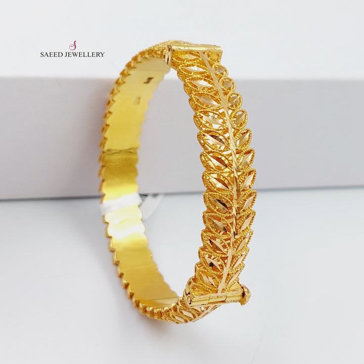 21K Gold Kuwaiti Bracelet by Saeed Jewelry - Image 5