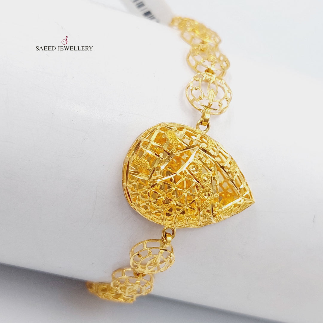 21K Gold Kuwaiti Bracelet by Saeed Jewelry - Image 1