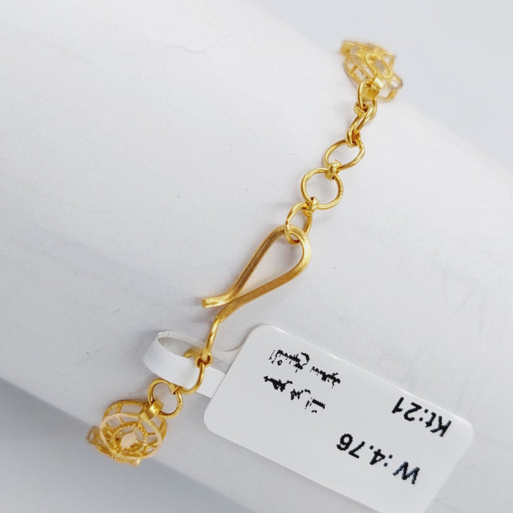 21K Gold Kuwaiti Bracelet by Saeed Jewelry - Image 5