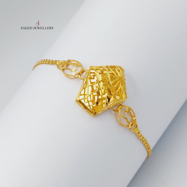 21K Gold Kuwaiti Bracelet by Saeed Jewelry - Image 4