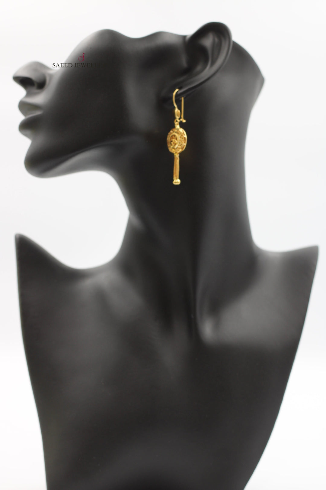 21K Gold Kuwaiti Earrings by Saeed Jewelry - Image 3